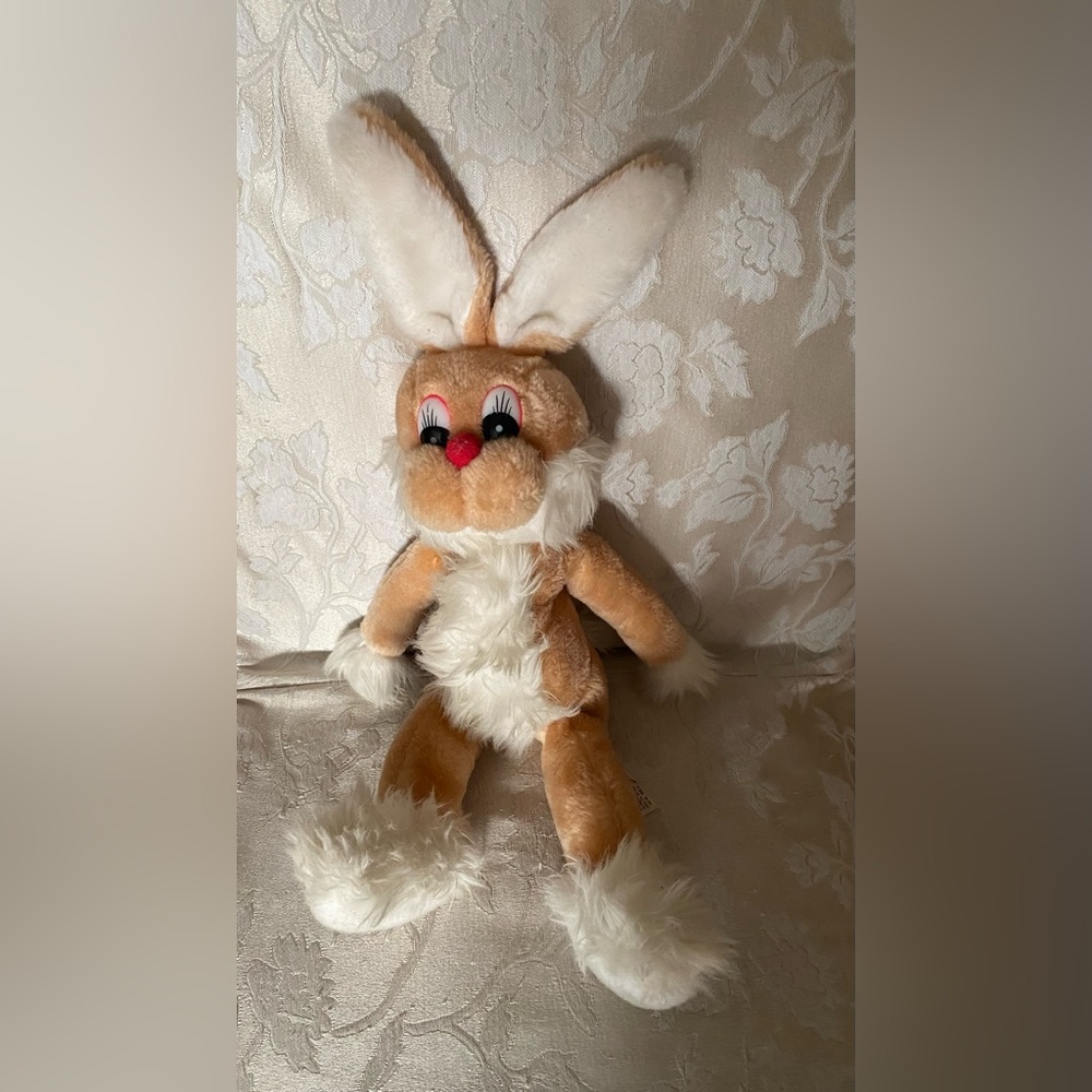 18" VINTAGE RUSS BERRIE FLIP BROWN BUNNY RABBIT STUFFED ANIMAL PLUSH TOY LOVEY